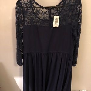 Torrid size 1 navy lace dress